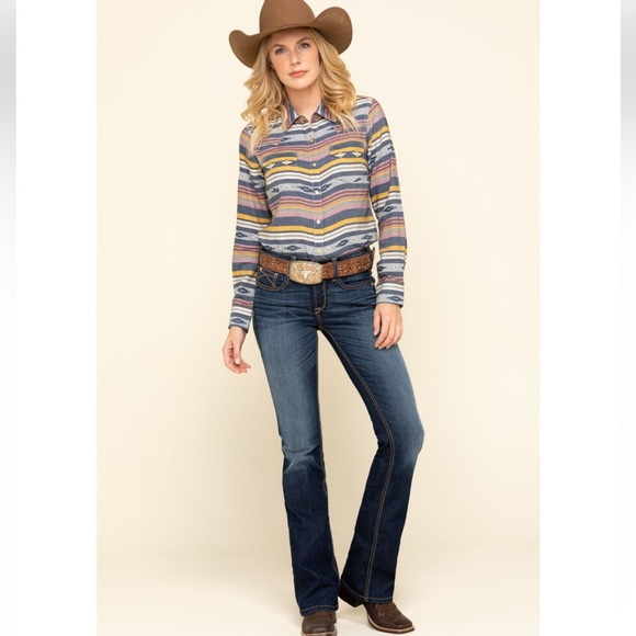 ARIAT WOMEN'S R.E.A.L. SUNSET BEAUTY L/SLEEVE WESTERN SHIRT SZ 3X RODEO COWGIRL - Picture 13 of 13